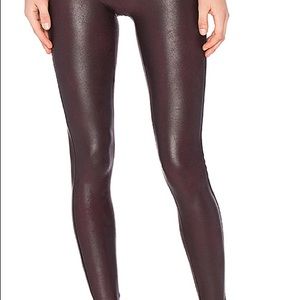 Spanx faux leather leggings | Mahogany | 1x